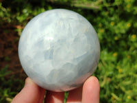 Polished Blue Calcite Spheres x 4 From Madagascar