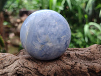 Polished Blue Calcite Spheres x 4 From Madagascar