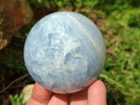 Polished Blue Calcite Spheres x 4 From Madagascar