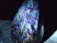 Polished Emerald Mica 'Mutokolite' Standing Free Forms x 4 From Mutoko, Zimbabwe