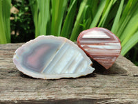 Polished On One Side Red Shashe River Agate Nodules x 12 From Shashe River, Zimbabwe