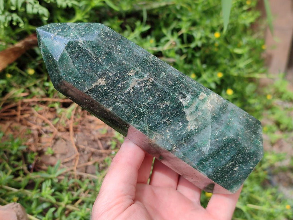 Polished Fuchsite Quartz Crystals x 3 From Andakatany, Madagascar