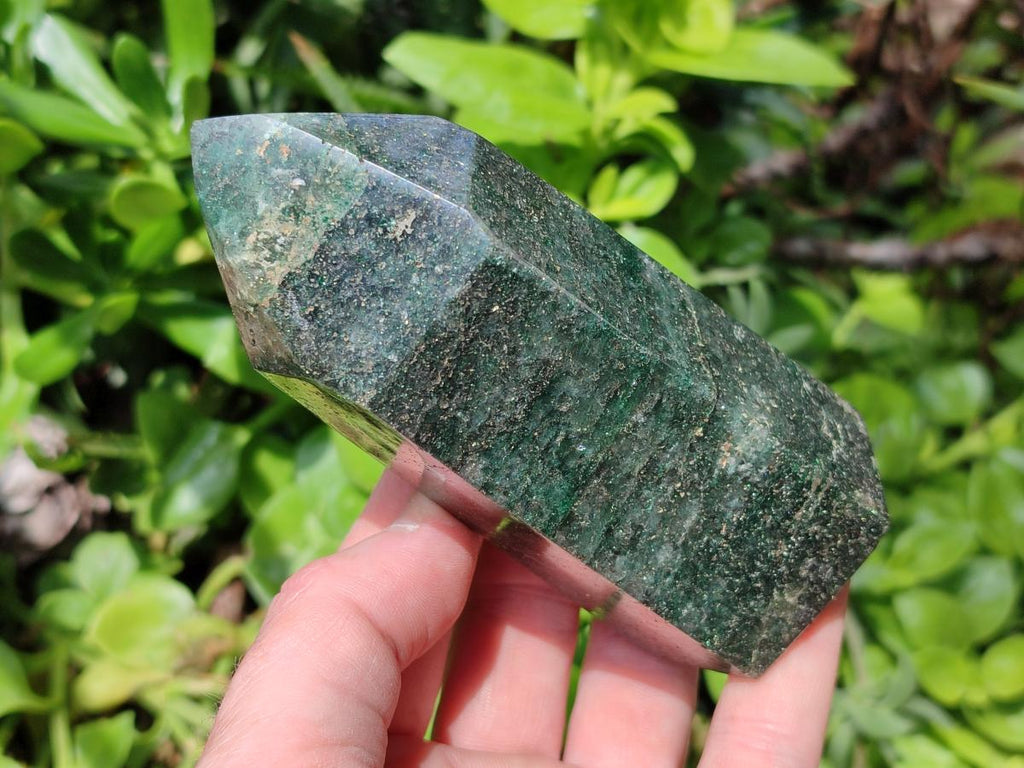 Polished Fuchsite Quartz Crystals x 3 From Andakatany, Madagascar