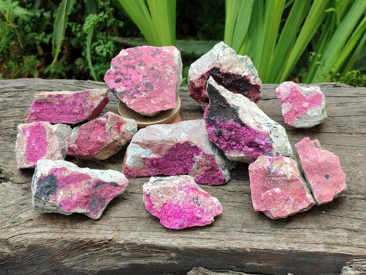 Natural Salrose Cobaltion Dolomite Specimens x 12 From Kakanda, Congo