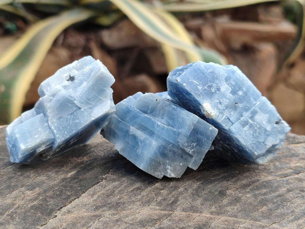 Natural Sky Blue Calcite Specimens x 35 From Namibia