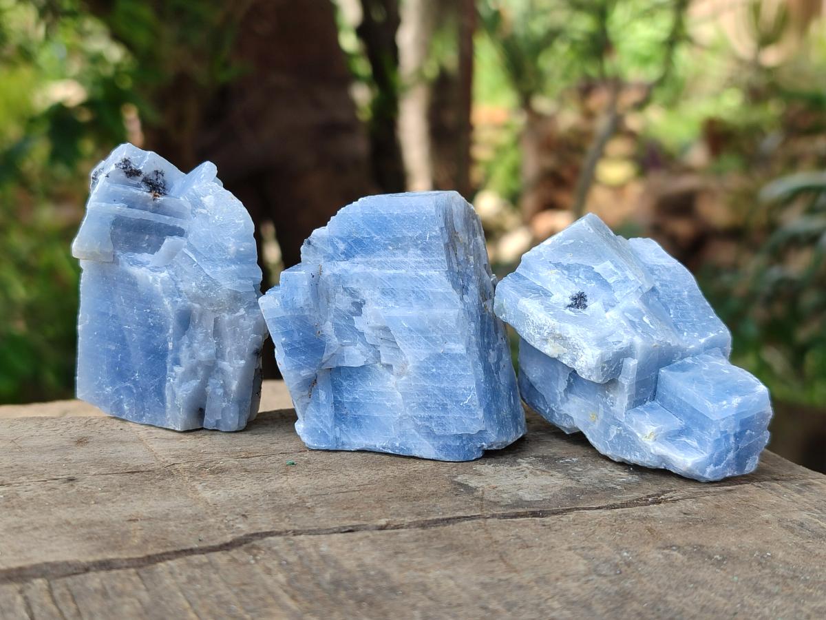 Natural Sky Blue Calcite Specimens x 35 From Namibia