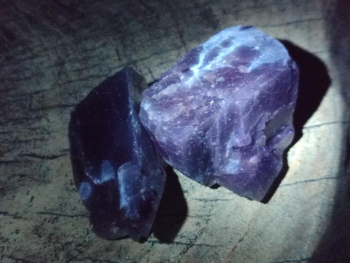 Natural Sky Blue Calcite Specimens x 35 From Namibia