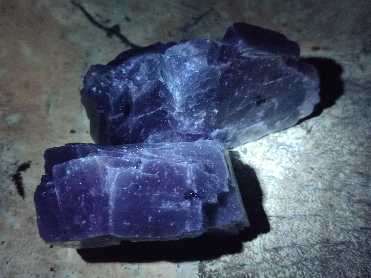 Natural Sky Blue Calcite Specimens x 35 From Namibia