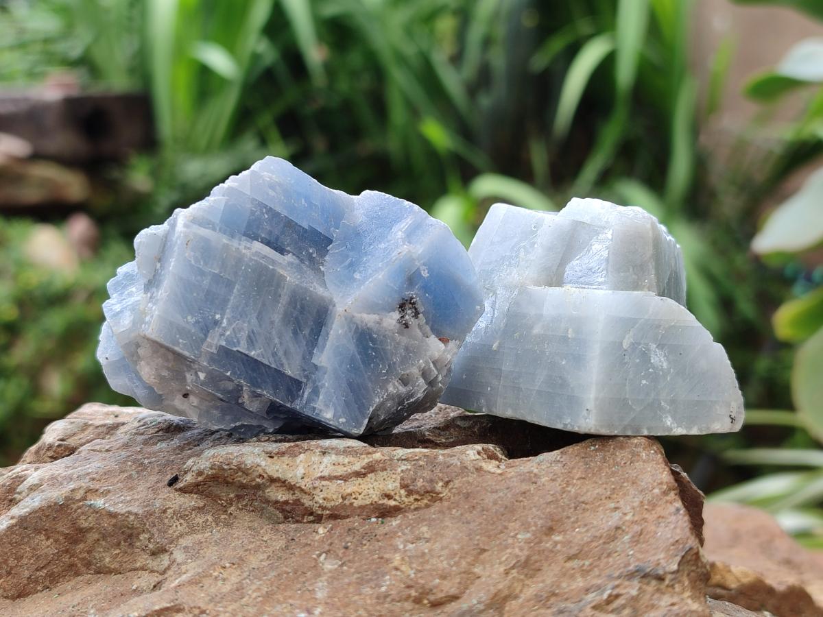 Natural Sky Blue Calcite Specimens x 35 From Namibia