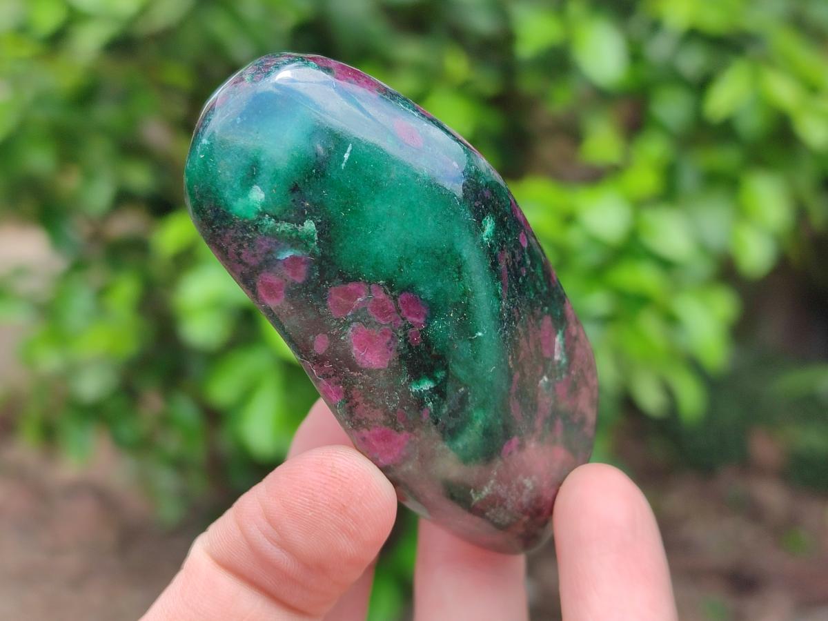 Polished Ruby Corundum In Chrome Verdite Standing and Free Forms x 6 From Mutoko, Zimbabwe - Toprock Gemstones and Minerals 