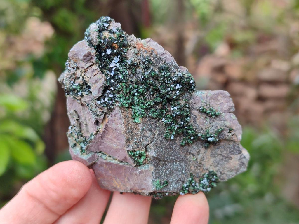 Natural Libethenite Crystals On Dolomite Matrix Specimens x 4 From Shituru, Congo