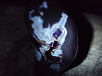 Polished Snow Orca Agate Standing Free Forms x 3 From Madagascar