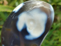 Polished Snow Orca Agate Standing Free Forms x 3 From Madagascar