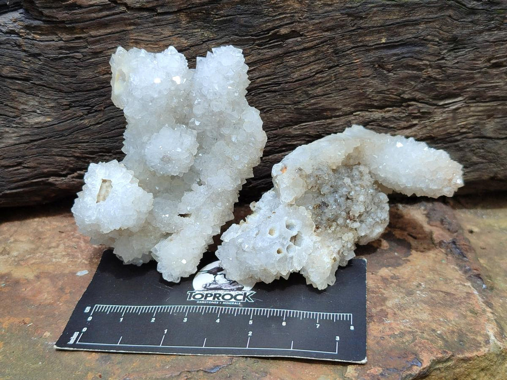 Natural Drusy Snow Finger Crystals x 12 From Albert's Mountain, Lesotho