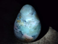 Polished White Dendritic Opal Standing Free Forms x 2 From Moralambo, Madagascar