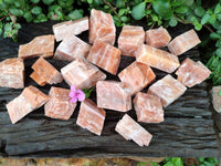Natural Sunset Orange Calcite Specimens x 24 From Spitzkop, Namibia
