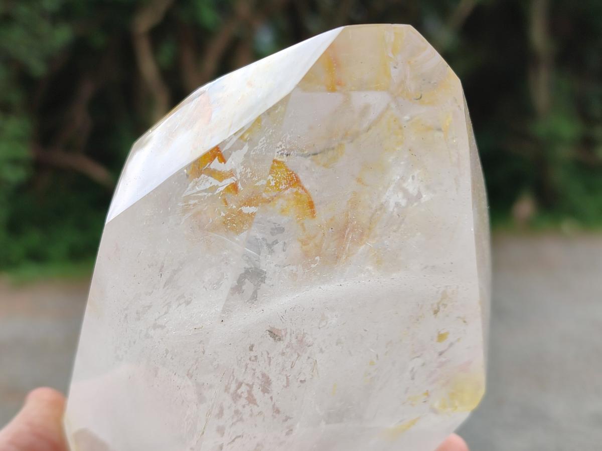 Polished Large Clear Quartz Crystals x 2 From Madagascar