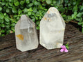 Polished Large Clear Quartz Crystals x 2 From Madagascar