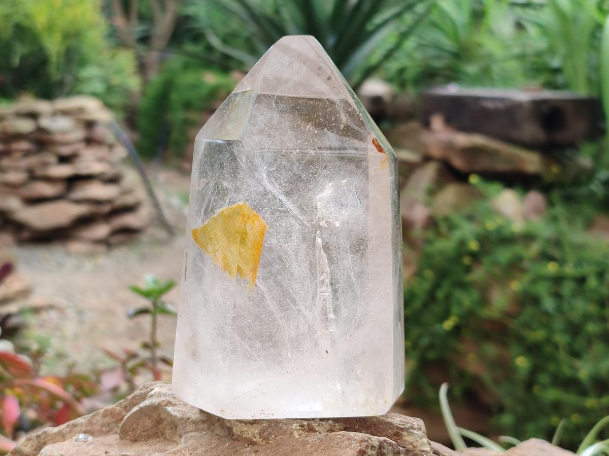 Polished Large Clear Quartz Crystals x 2 From Madagascar
