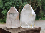 Polished Large Clear Quartz Crystals x 2 From Madagascar