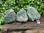 Natural Emerald Mica 'Mutokolite' Cobbed Specimens x 3 From Mutoko, Zimbabwe
