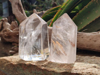 Polished Clear Quartz Crystals x 3 From Madagascar