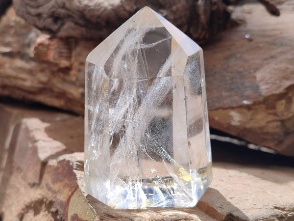 Polished Clear Quartz Crystals x 3 From Madagascar