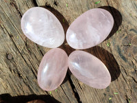 Polished Rose Quartz Palm Stones x 20 From Madagascar