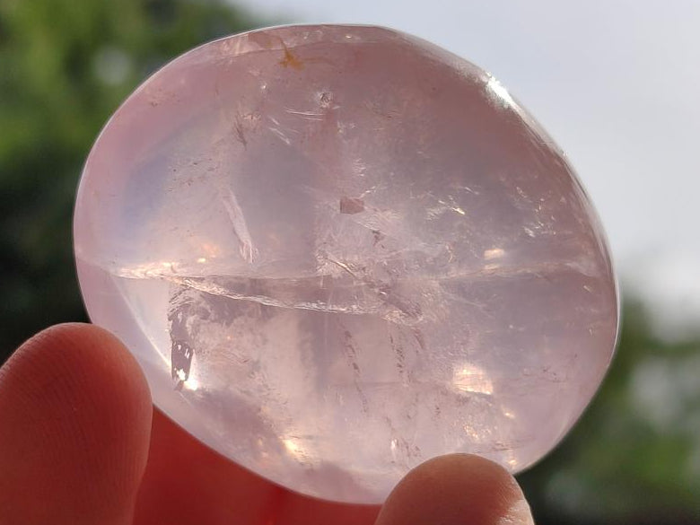 Polished Rose Quartz Palm Stones x 20 From Madagascar