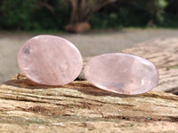 Polished Rose Quartz Palm Stones x 20 From Madagascar