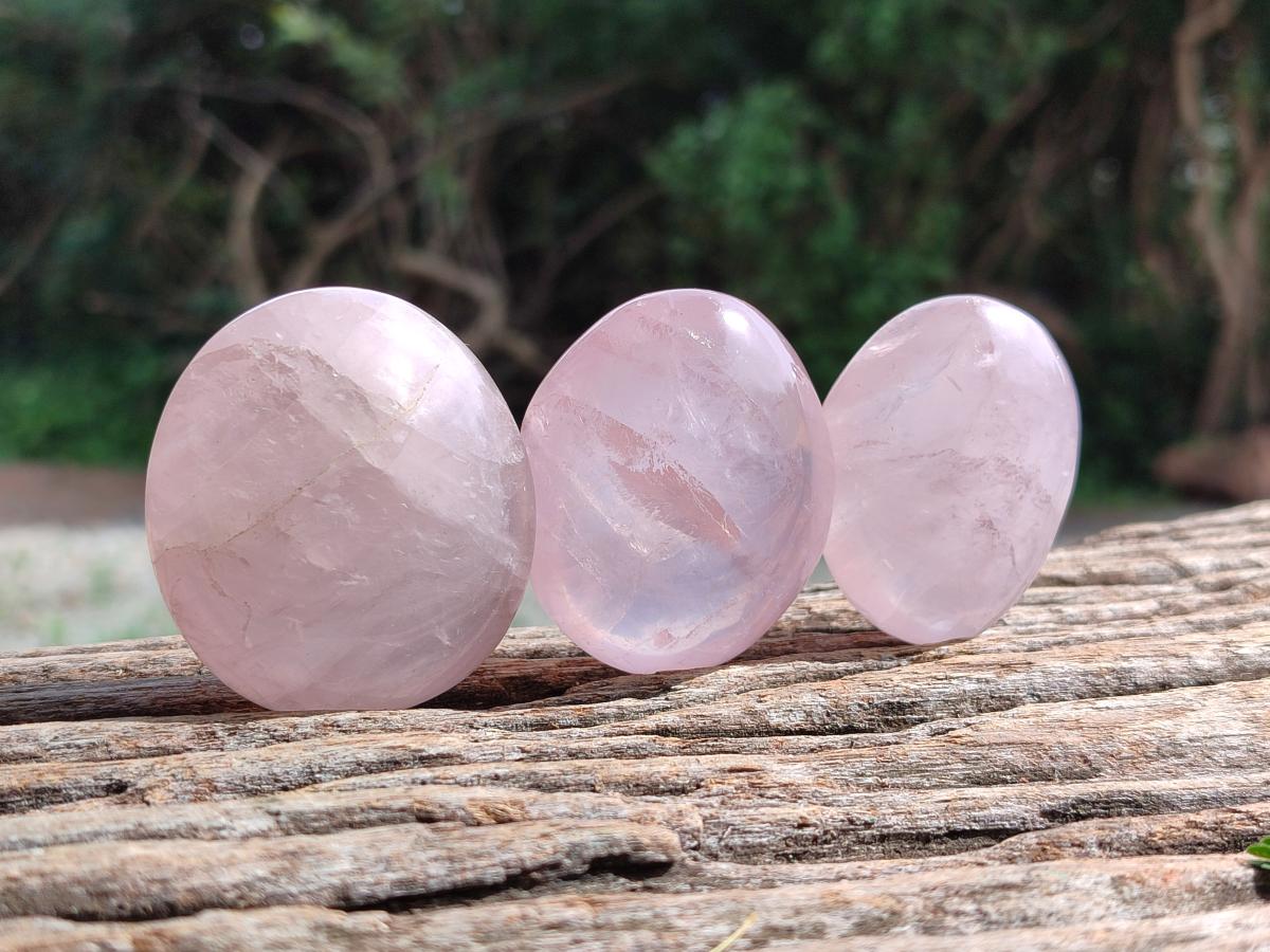 Polished Rose Quartz Palm Stones x 20 From Madagascar