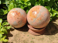 Polished Runestone Feldspar Spheres x 6 From Zimbabwe