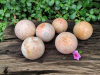 Polished Runestone Feldspar Spheres x 6 From Zimbabwe