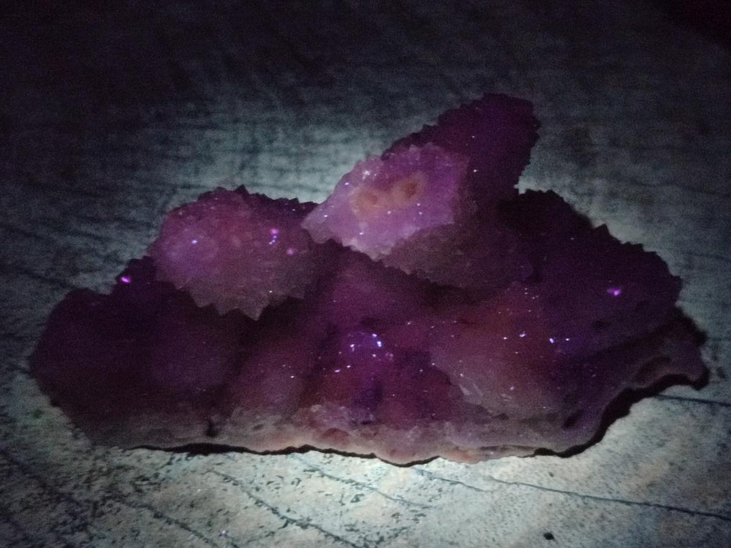 Natural Drusy Quartz Coated Calcite Pseudomorph Specimens x 6 From Albert's Mountain, Lesotho