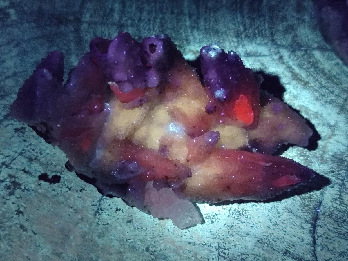 Natural Drusy Quartz Coated Calcite Pseudomorph Specimens x 6 From Albert's Mountain, Lesotho