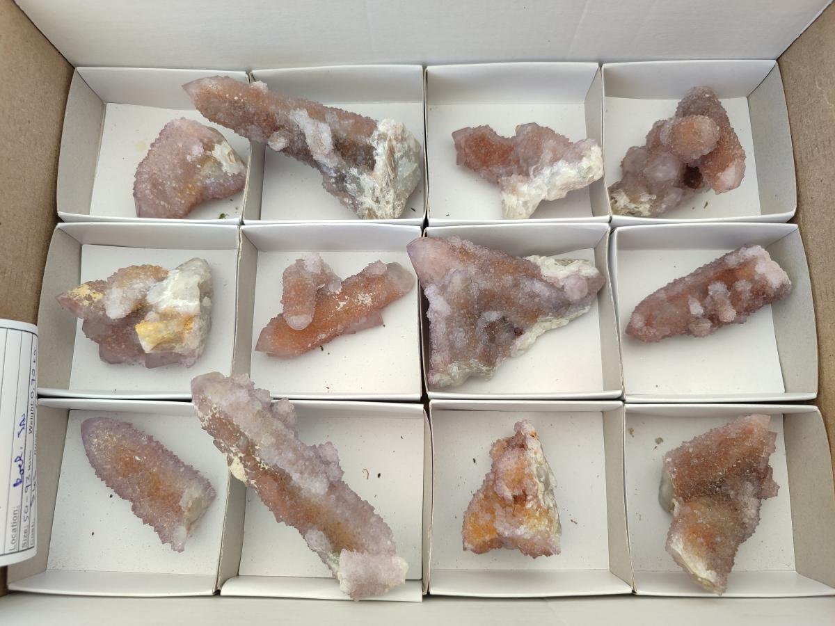 Natural Amethyst and Ametrine Spirit Clusters x 12 From Boekenhouthoek, South Africa