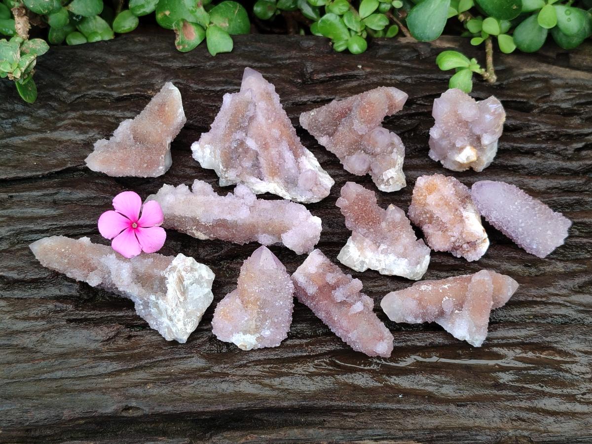 Natural Amethyst and Ametrine Spirit Clusters x 12 From Boekenhouthoek, South Africa