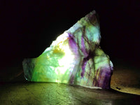 Polished On One Side Watermelon Fluorite Specimens x 3 From Uis, Namibia