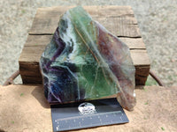 Polished On One Side Watermelon Fluorite Specimens x 3 From Uis, Namibia