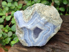 Natural Blue Lace Agate Geode Specimens x 3 From Nsanje, Malawi