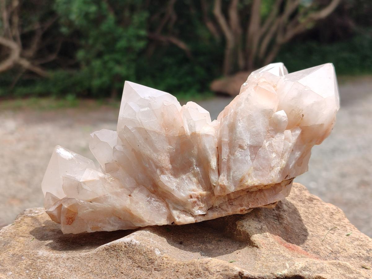 Natural Candle Quartz Clusters x 2 From Antsirabe, Madagascar