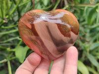 Polished Polychrome Jasper Hearts x 6 From NW Coast, Madagascar