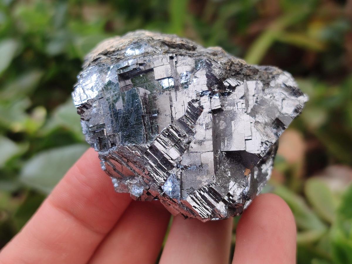 Natural Bright Silver Lead Galena Cobbed Specimens x 6 From Kaokoveld, Namibia