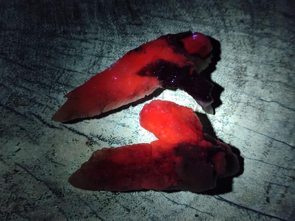 Natural Drusy Quartz Coated Spearhead Calcite Specimens x 35 From Albert's Mountain, Lesotho