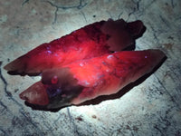 Natural Drusy Quartz Coated Spearhead Calcite Specimens x 35 From Albert's Mountain, Lesotho