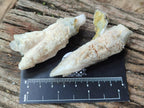 Natural Drusy Quartz Coated Spearhead Calcite Specimens x 35 From Albert's Mountain, Lesotho