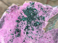 Natural Salrose Cobaltion Dolomite Specimens with Malachite x 3 From Kakanda, Congo