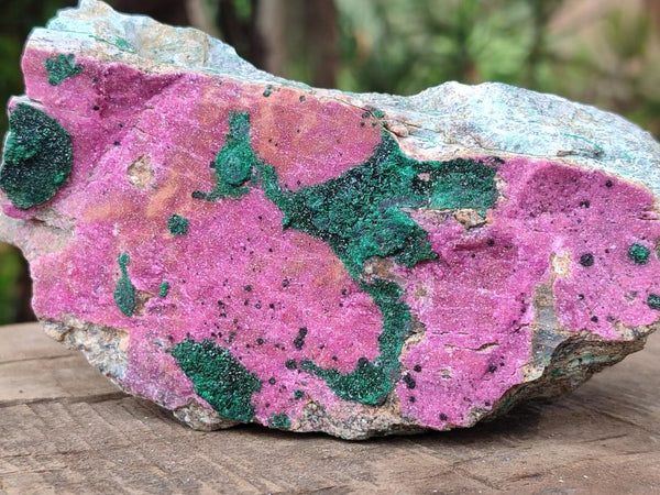 Natural Salrose Cobaltion Dolomite Specimens with Malachite x 3 From Kakanda, Congo