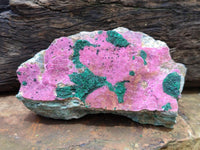 Natural Salrose Cobaltion Dolomite Specimens with Malachite x 3 From Kakanda, Congo