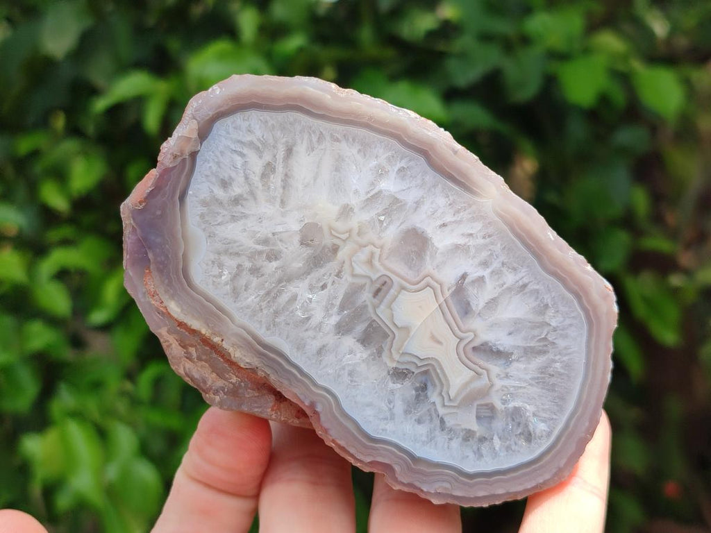 Polished On One Side Red Shashe River Agate Nodules x 4 From Shashe River, Zimbabwe